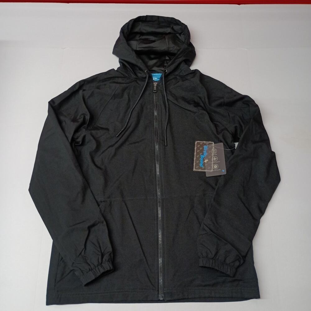 Birdie Bound L/S Golf Jacket Men's Size S Small Full Zip Black Stretch Easy Care